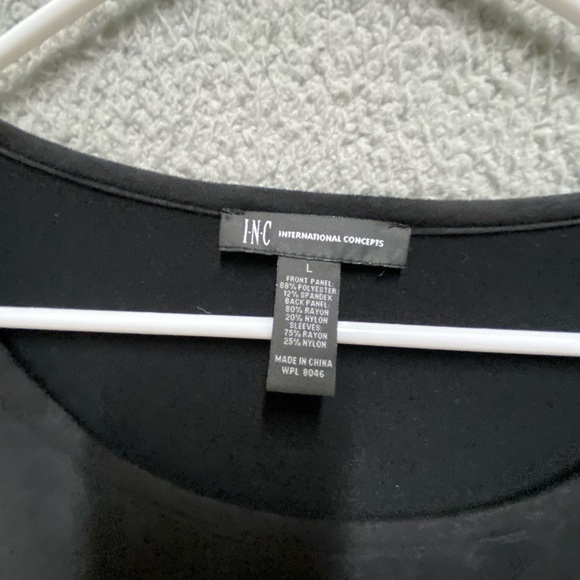 INC INTERNATIONAL CONCEPTS Shirt Women Large 3/4 Sleeve Fringed  Top - Picture 2 of 11